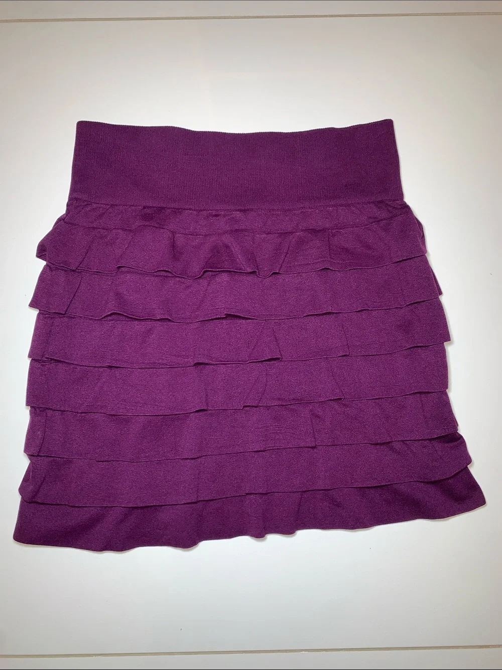 Y2K ERA - Purple Tiered Ruffle Mini Skirt